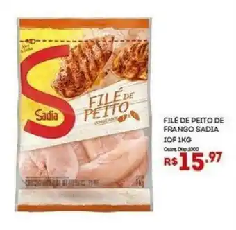 Bistek Supermercados File de Peito de Frango Sadia IQF 1kg oferta