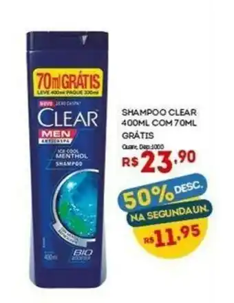 Bistek Supermercados Shampoo Clear 400ml com 70ml gratis oferta