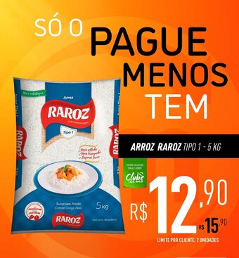 Supermercados Pague Menos Arroz Raroz tipo 1 5kg oferta