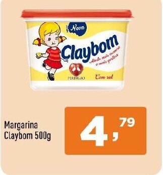 Supermercados Pague Menos Margarina Claybom 500g oferta