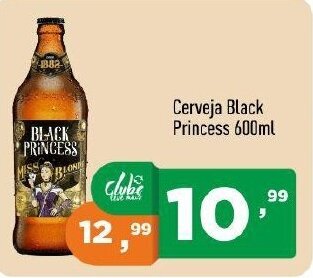 Supermercados Pague Menos Cerveja Black Princess 600ml oferta