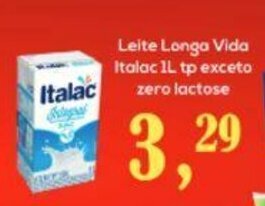 Semar Supermercado Leite Longa Vida Italac 1L tp exceto zero lactose oferta
