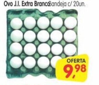 Cercadão Ovo J.I Extra Branca Bandeja c/ 20 un. oferta
