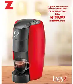 Magazan Máquina 03 corações lov mult verm 127v oferta