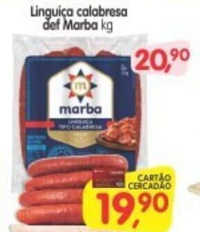 Cercadão Linguica Calabresa def Marba 1kg oferta