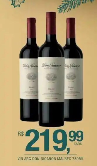 DB Supermercados Vin arg don nicanor malbec 750ml oferta