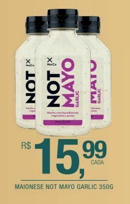 Maionese not mayo garlic 350g