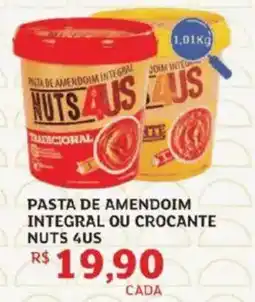 Assaí Atacadista Pasta de amendoim integral ou crocante nuts 4us oferta