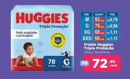 Supermercados Mateus Fralda Huggies Tripla Proteção oferta