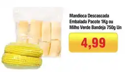 Spani Atacadista Mandioca Descascada Embalada Pacote ou Milho Verde Bandeja Un oferta
