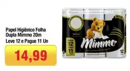 Spani Atacadista Papel Higiênico Folha Dupla Mimmo 20m oferta