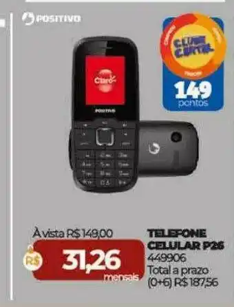Telefone Celular P26 Positivo