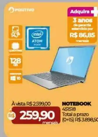 Notebook Positivo