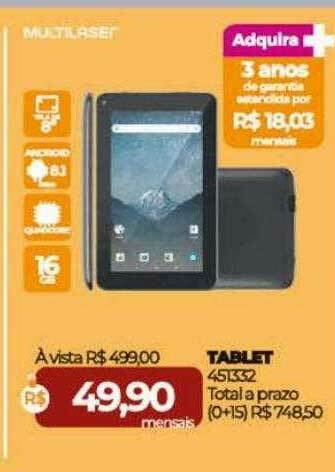 Lojas Certel Tablet Multilaser oferta