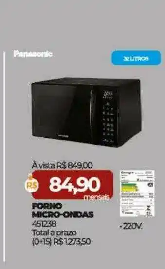 Forno Micro-ondas 32 Litros Panasonic