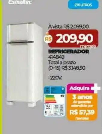 Refrigerador 275litros Esmaltec