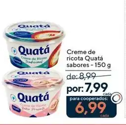 Coop Creme de ricota Quatá sabores oferta