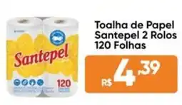 Atacado Vem Toalha de Papel Santepel 2 Rolos 120 Folhas oferta