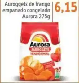 Sonda Auroggets de frango empanado congelado Aurora oferta