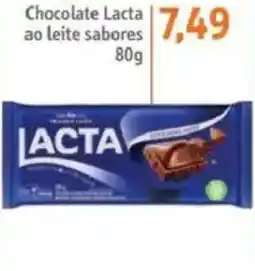 Sonda Chocolate Lacta ao leite sabores oferta