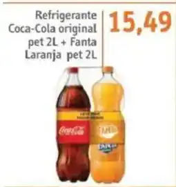 Sonda Refrigerante Coca-Cola original pet + Fanta Laranja pet oferta