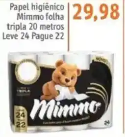 Sonda Papel higiênico Mimmo folha tripla 20 metros oferta