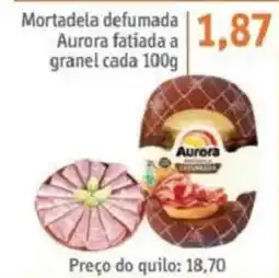 Sonda Mortadela defumada Aurora fatiada a granel cada oferta