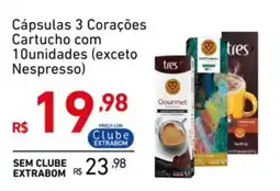 Extrabom Supermercados Cápsulas 3 Corações Cartucho oferta