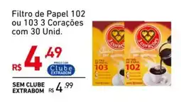 Extrabom Supermercados Filtro de Papel 102 ou 103 3 Corações oferta