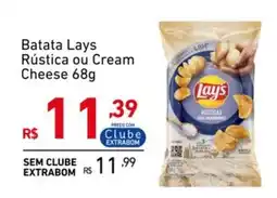 Extrabom Supermercados Batata Lays Rústica ou Cream Cheese oferta