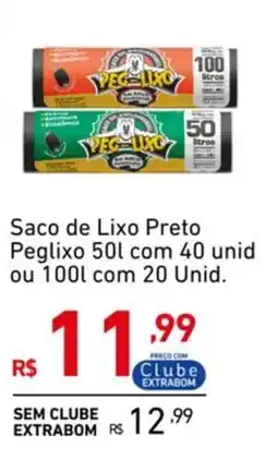 Extrabom Supermercados Saco de Lixo Preto Peglixo oferta