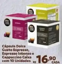 Max Atacadista Cápsula dolce gusto espresso, espresso intenso e cappuccino caixa oferta