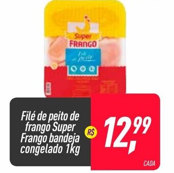 Frangolândia File de peito de frango Super Frango Bandeja congelado 1kg oferta