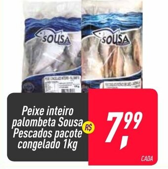 Frangolândia Peixe inteiro Palombeta Sousa Pescados pacote congelado 1kg oferta