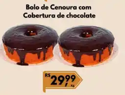 Supermercados Pague Menos Bolo de Cenoura com Cobertura de chocolate oferta