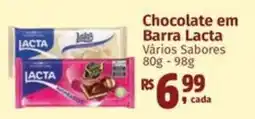Supermercados Mateus Chocolate em Barra Lacta oferta