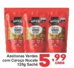 Rede Super Compras Azeitonas Verdes com Caroço Nucete Sachê oferta