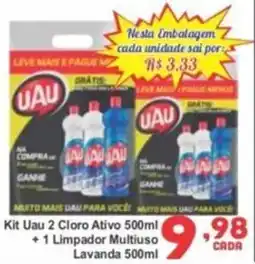 Rede Super Compras Kit Uau 2 Cloro Ativo +1 Limpador Multiuso Lavanda oferta
