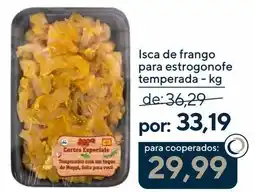 Coop Isca de frango para estrogonofe temperada oferta
