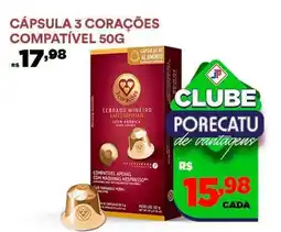 Supermercado Porecatu Cápsula 3 corações compatível oferta