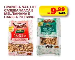 Supermercado Porecatu Granola nat. life caseira/maçã e mel/banana e canela pct oferta