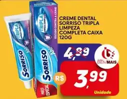 Supermercado Bem Barato Creme dental sorriso tripla limpeza completa caixa oferta