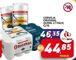 Supermercado Bem Barato Cerveja original lt oferta
