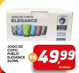 Supermercado Bem Barato Jogo de copos public elegance oferta