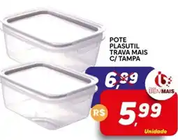 Supermercado Bem Barato Pote plasutil trava mais c/ tampa oferta