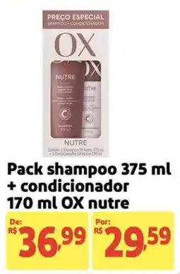 Extra Supermercado Pack shampoo + condicionador OX nutre oferta