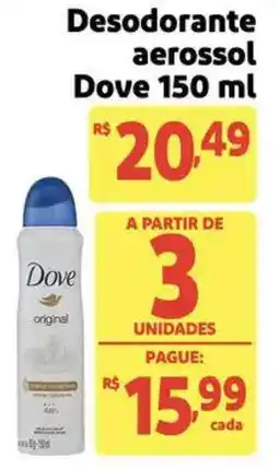 Extra Supermercado Desodorante aerossol Dove oferta