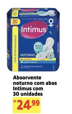 Extra Supermercado Absorvente noturno com abas Intimus oferta
