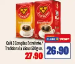 Café 3 Corações Extraforte/ Tradicional a Vácuo