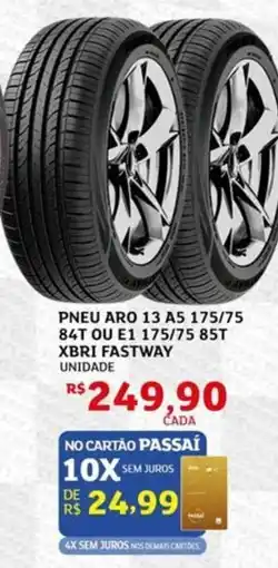 Assaí Atacadista Pneu Aro 13 A5 175/75 84t ou e1 175/75 85t xbri fastway unidade oferta